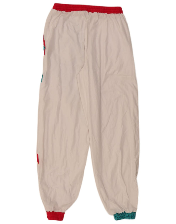 Γυναικεία αθλητική φόρμα VINTAGE Παντελόνι Joggers UK 14 Medium White Colourblock