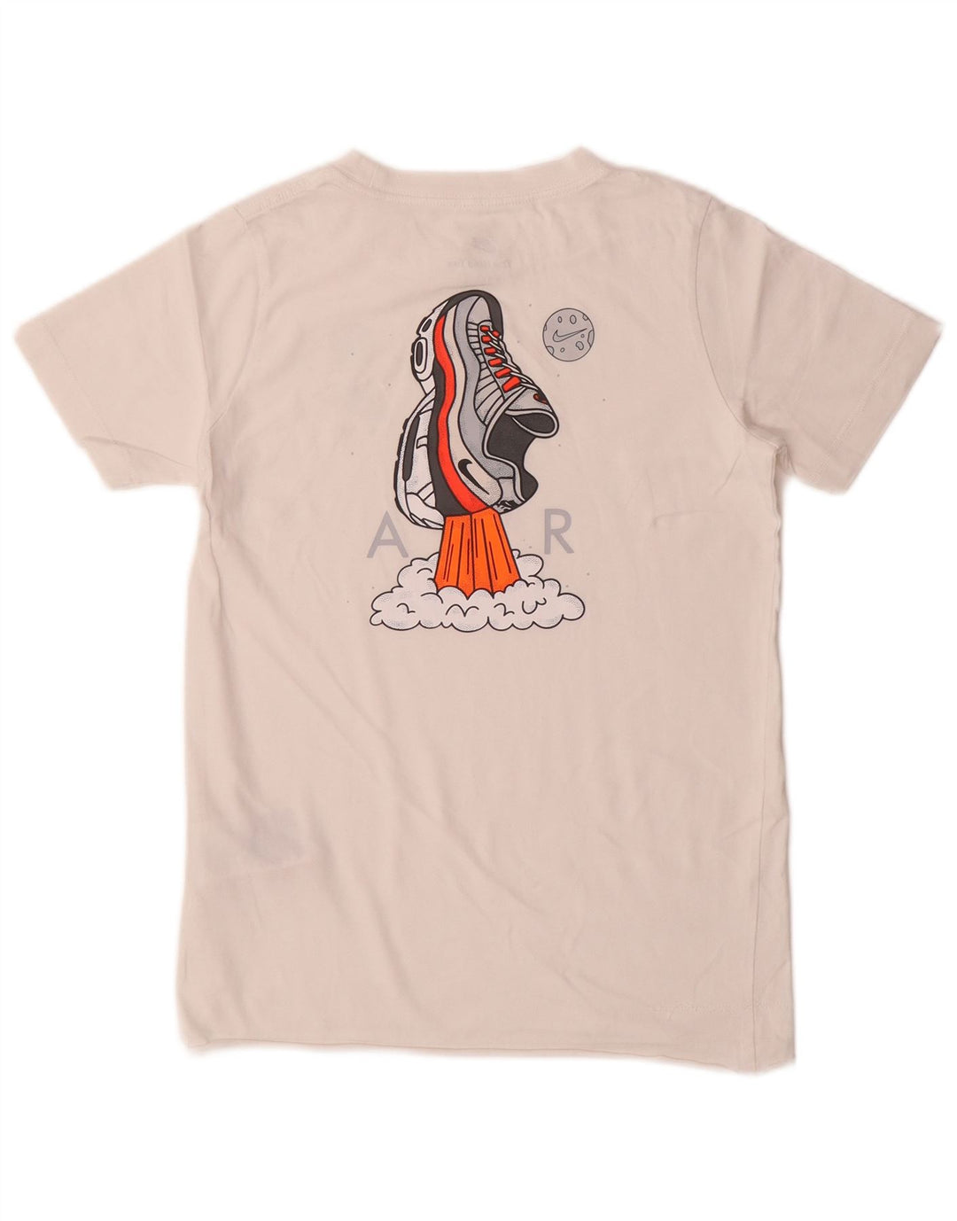 Μπλουζάκι Nike Boys Graphic T-shirt 10-11 ετών, μεσαίο λευκό βαμβακερό