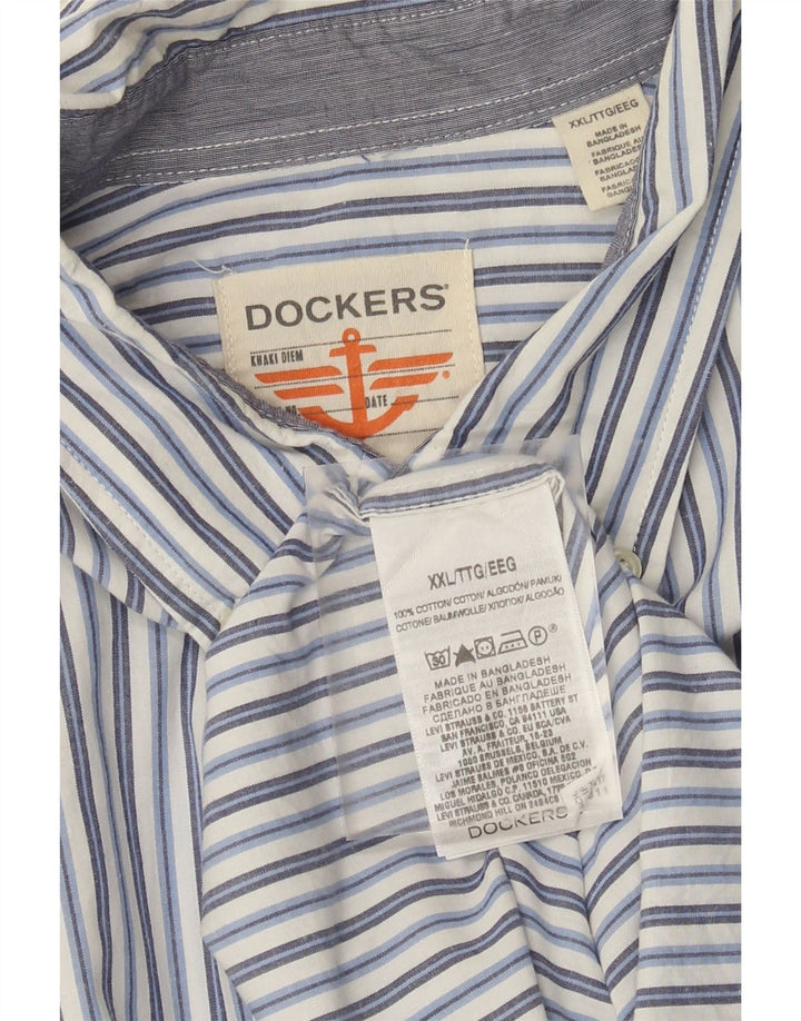 Ανδρικό πουκάμισο Dockers 2XL Μπλε ριγέ βαμβακερό