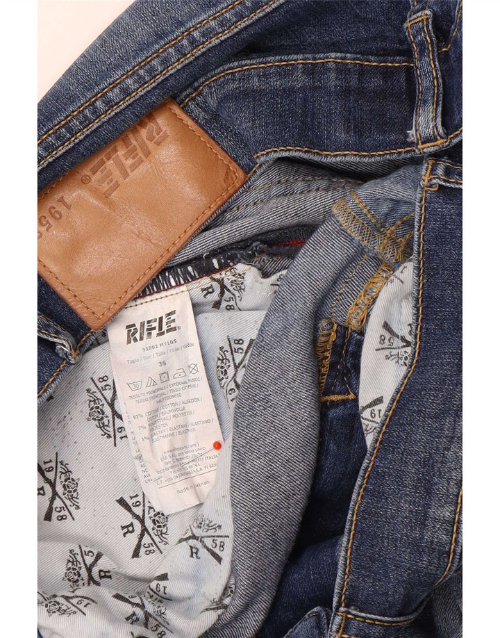 Rifle Ανδρικό Slim Jeans W36 L34 Μπλε Βαμβακερό