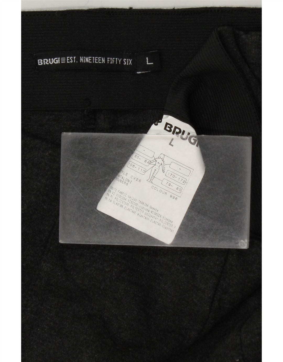 BRUGI Γυναικείο Slim Casual Παντελόνι Μεγάλο W32 L28 Μαύρο βισκόζη