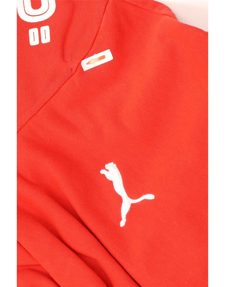 Ανδρικό γραφικό κουκούλα Puma, μεσαίο κόκκινο