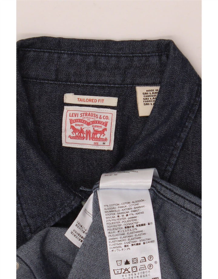 Levi's γυναικείο τζιν πουκάμισο UK 14 μεσαίου μπλε βαμβακερό