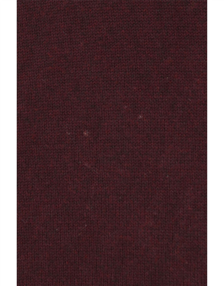 FAT FACE Ανδρικό πουλόβερ με φερμουάρ μεγάλο βαμβακερό μπορντό