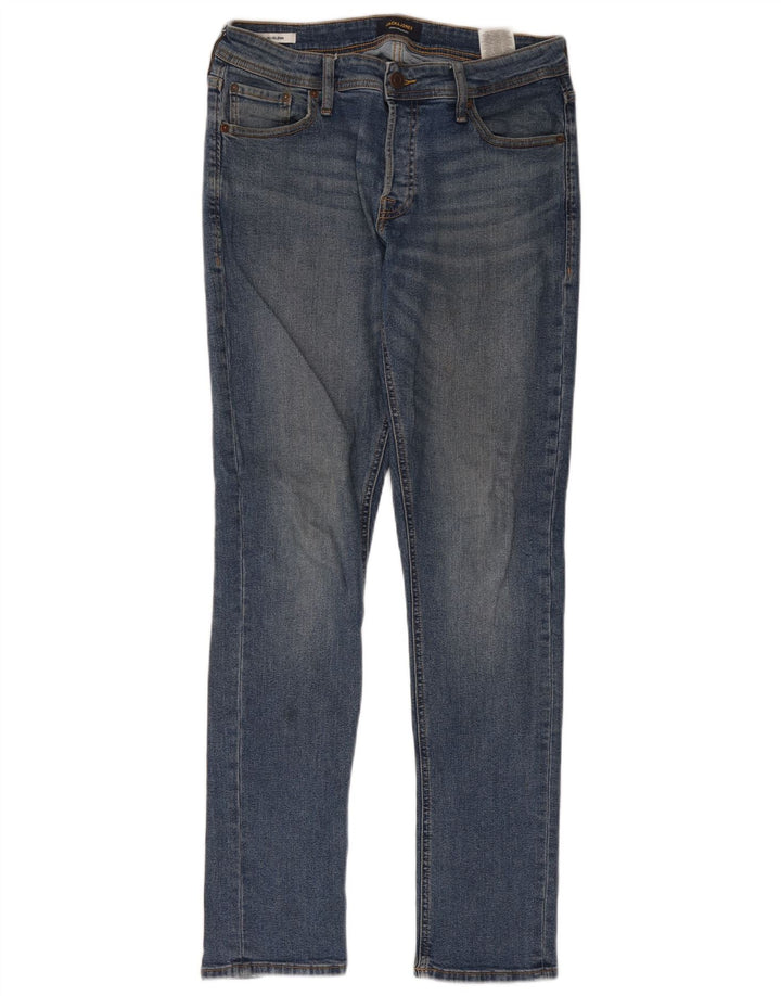 Jack & Jones Ανδρικό Τζιν GLENN Slim W31 L34 Μπλε βαμβακερό