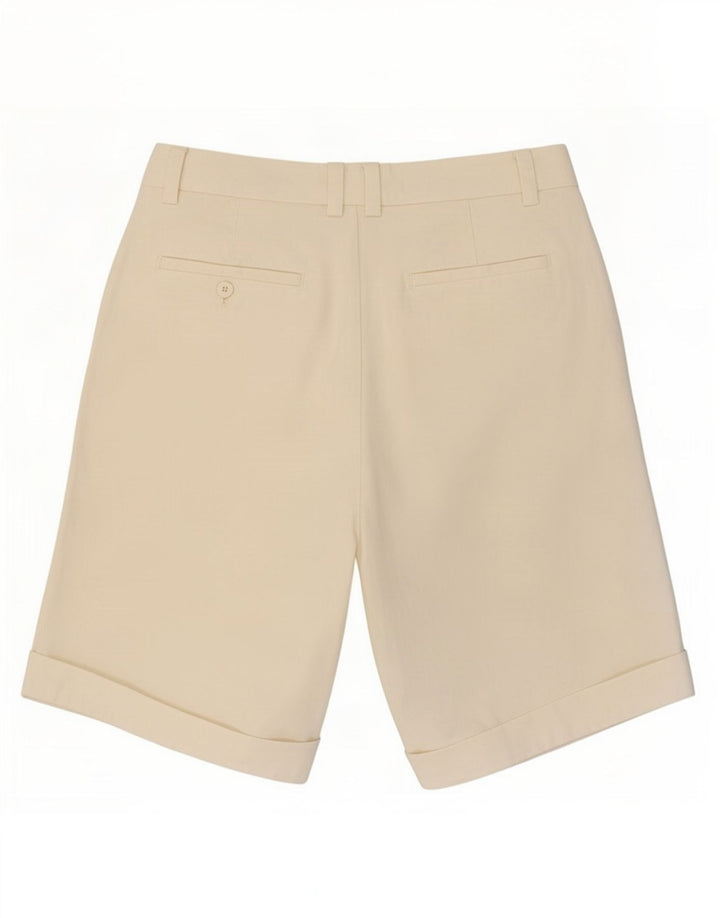 Vintage γυναικείο σορτς Chino με καρφίτσες μεσαίο W28 σε λευκό
