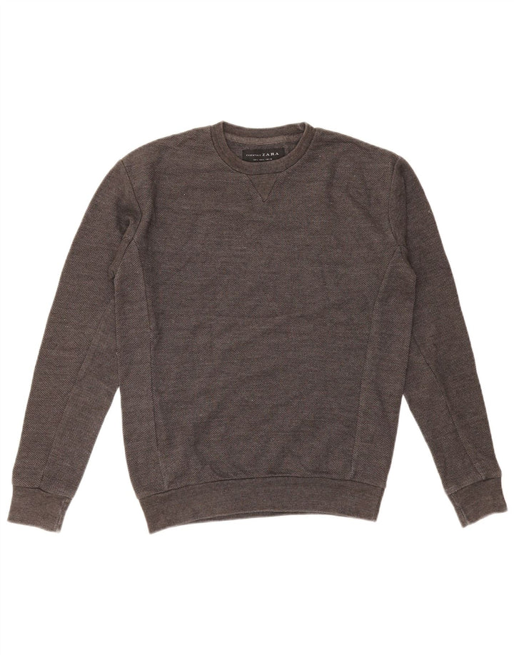 Ανδρικό φούτερ ZARA Jumper Μικρό Γκρι Βαμβακερό