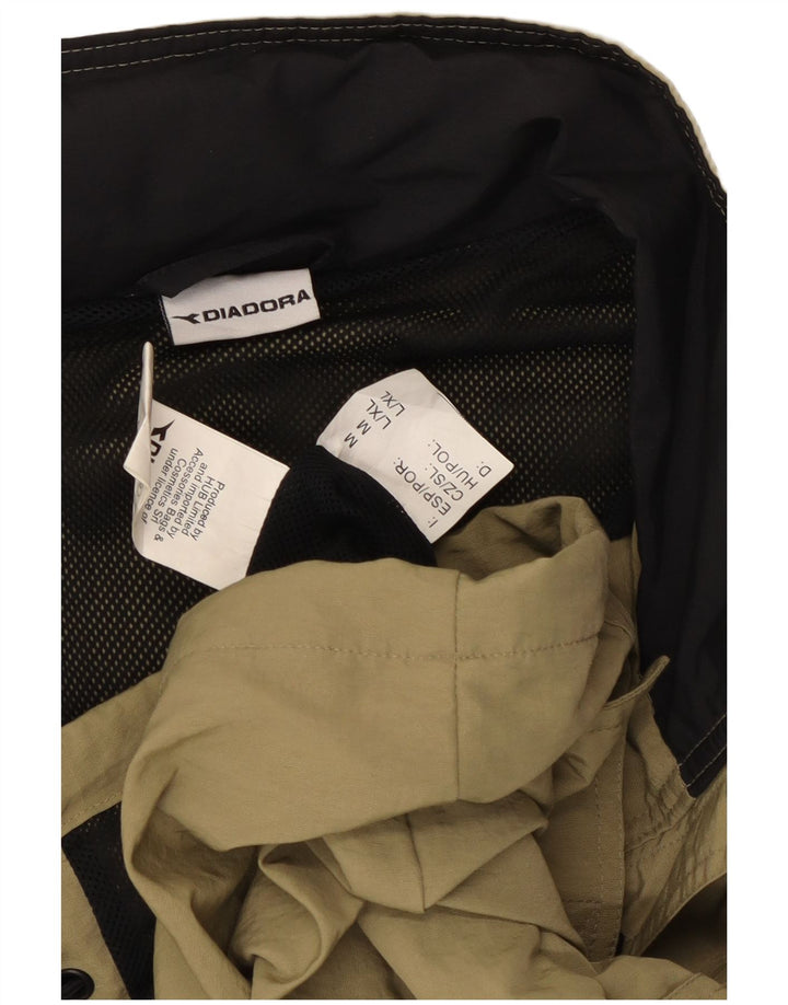 Diadora Ανδρικό μπουφάν βροχής με κουκούλα UK 40 Large Khaki Polyamide