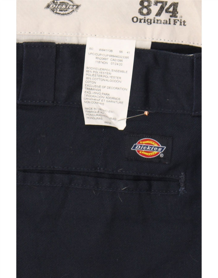 DICKIES Mens Slim Chino Trousers W44 L30 Navy Blue Polyester Vintage Dickies and Second-Hand Dickies from Messina Hembry 