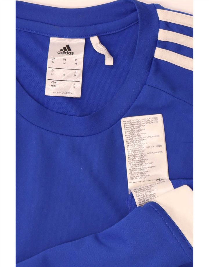 Ανδρικό T-Shirt Climalite Adidas Top Medium Blue Colourblock Πολυεστέρας