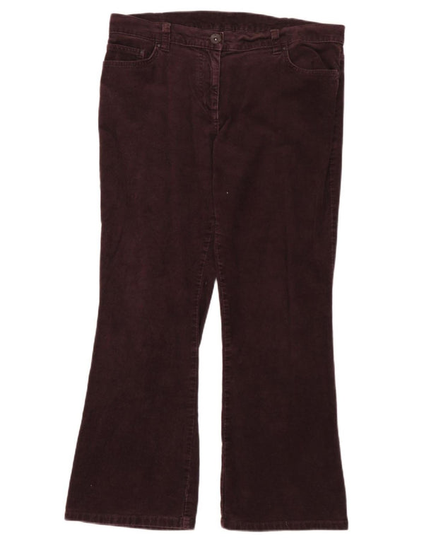 Marks & Spencer Γυναικείο κοτλέ παντελόνι UK 14 Large W32 L26 Burgundy