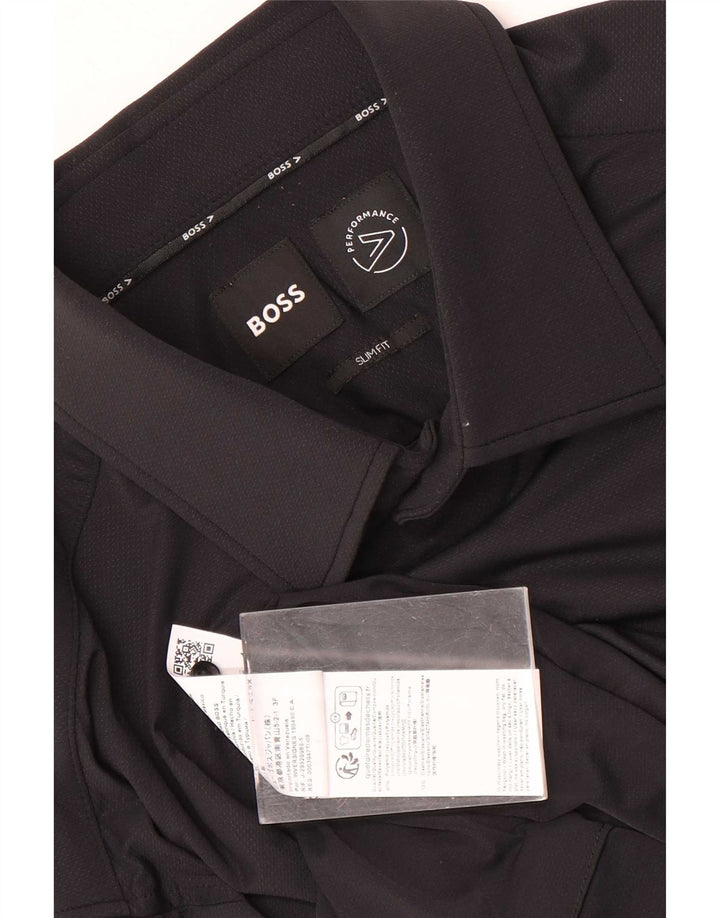 Ανδρικό πουκάμισο Hugo Boss Slim Fit Μέγεθος 40 Μεσαίο Μαύρο Πολυαμίδιο