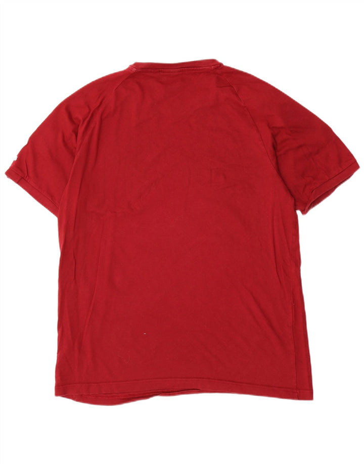 Ανδρικό γραφικό T-Shirt Adidas Top από μεσαίο μπορντό βαμβάκι