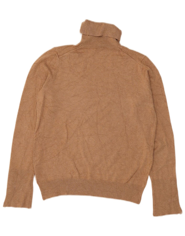 Zara Γυναικείο πουλόβερ με ρολό λαιμόκοψη UK 10 Small Beige Viscose