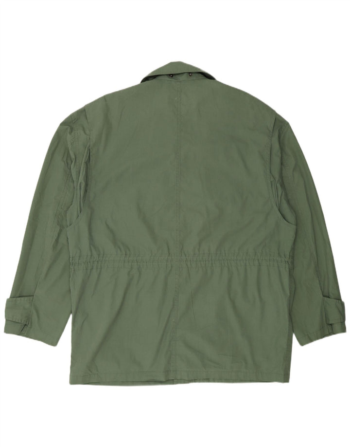 Vintage Mens Utility Jacket UK 42 XL Green Polyester