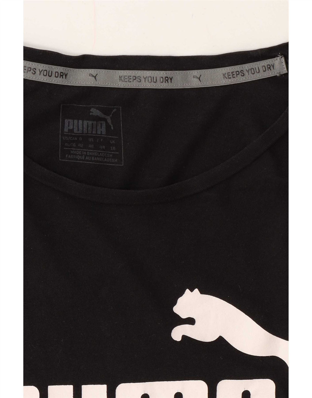 Γυναικείο γραφικό μπλουζάκι Puma Top UK 16 Large Black