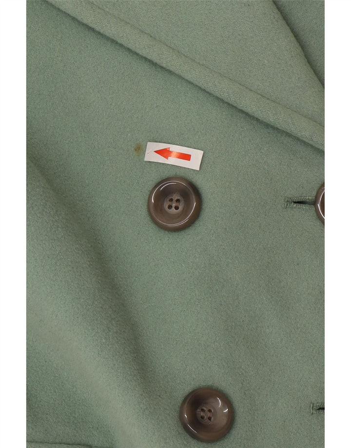Marks & Spencer Γυναικείο παλτό με διπλό στήθος UK 16 Large Green Wool