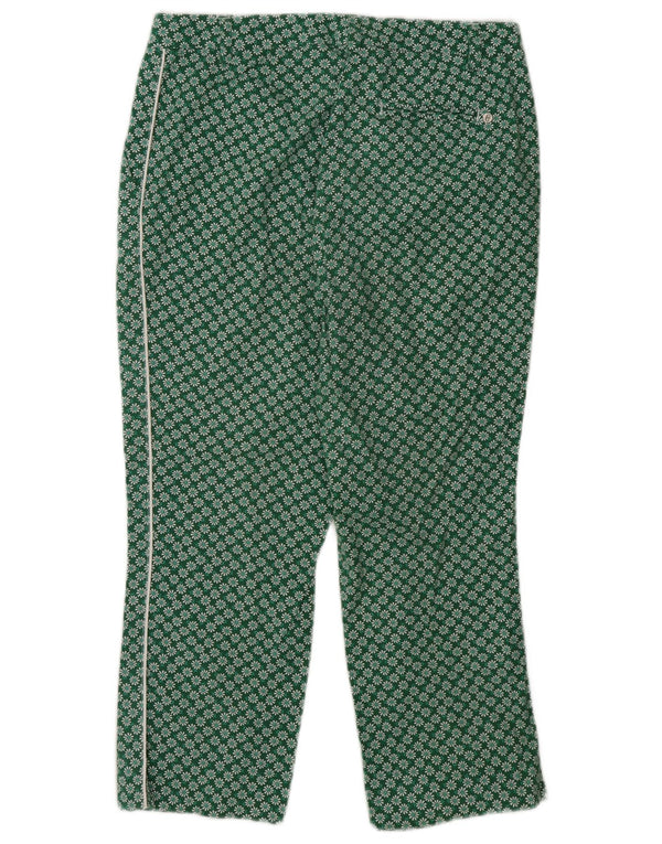 Conte of Florence Γυναικεία Cropped Παντελόνια IT 44 Medium W30 L23 Green Floral