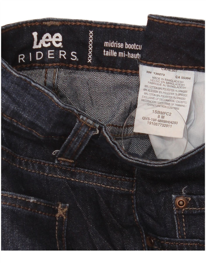 Lee Womens Riders Mid Ride Bootcut Jeans US 8 Medium W31 L32 Navy Blue