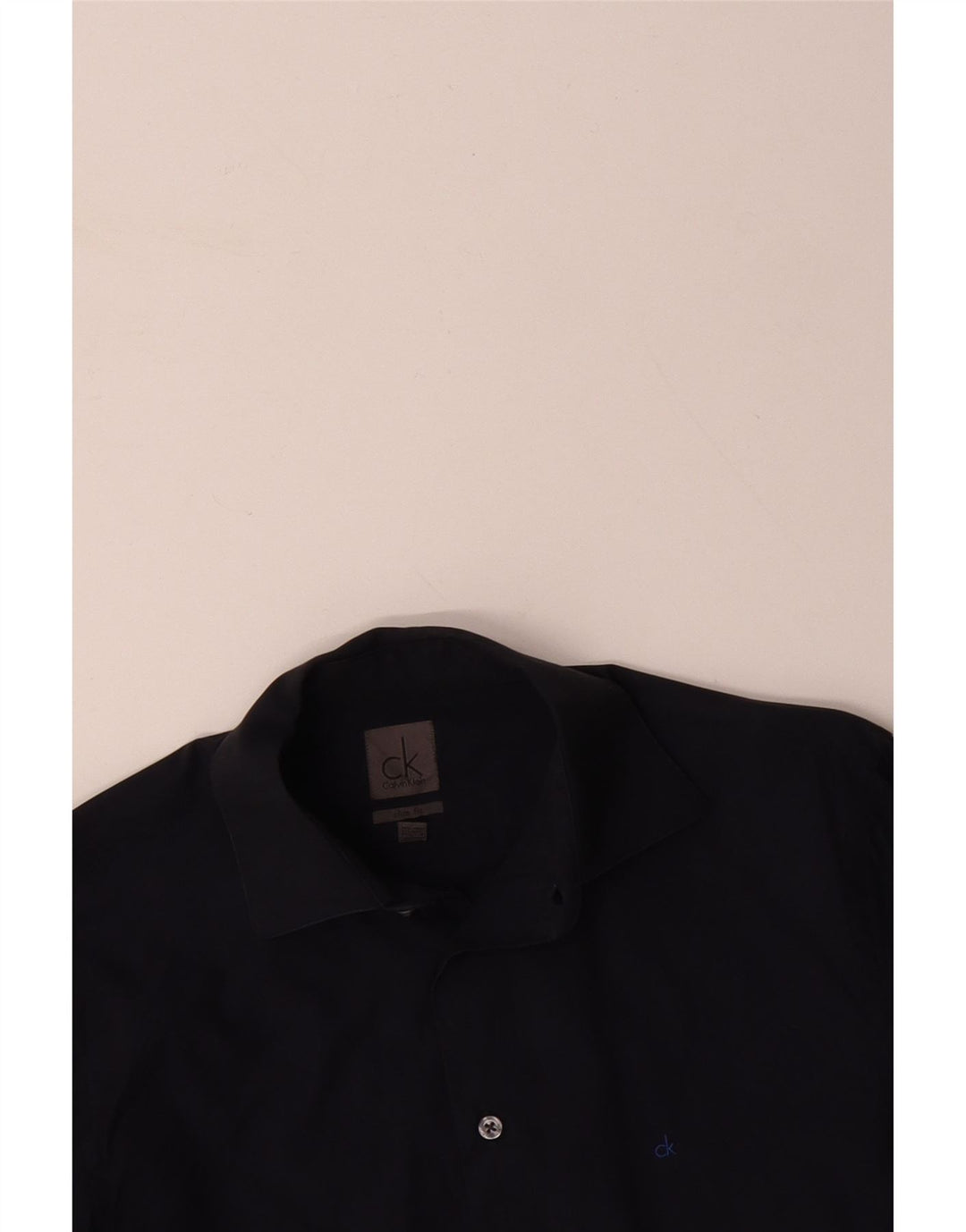 CALVIN KLEIN Ανδρικό πουκάμισο Slim Fit Μικρό Navy Blue βαμβακερό