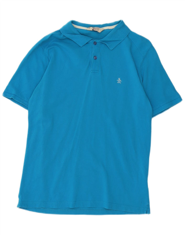 Ανδρικό πουκάμισο Polo Penguin Heritage Slim Fit, μεσαίο μπλε βαμβακερό