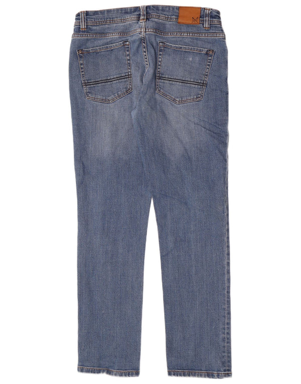 Crew Clothing Γυναικεία ίσια τζιν W34 L32 Μπλε βαμβακερό