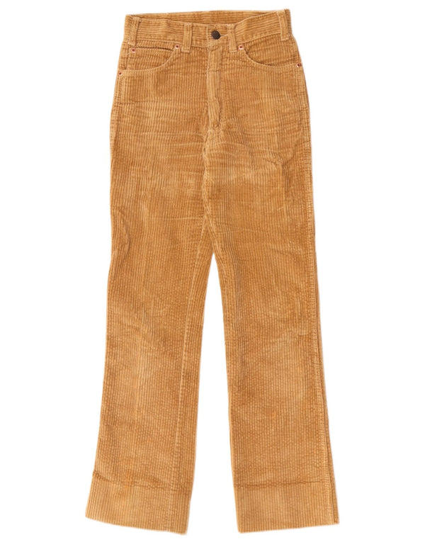 Vintage γυναικείο ίσιο κοτλέ παντελόνι W25 L29 Καφέ βαμβακερό