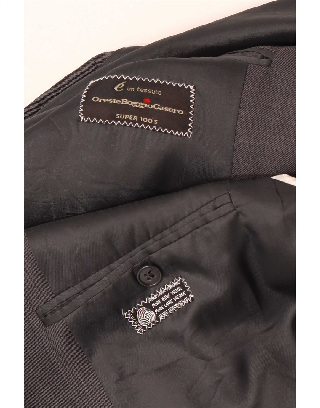 Oreste Boggio Casero Ανδρικό σακάκι με διπλό στήθος UK 38 Medium Grey
