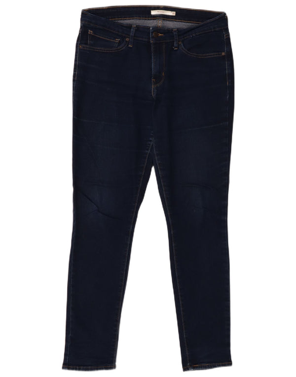 Levi's Womens 711 Skinny Jeans W30 L30 Navy Blue Cotton