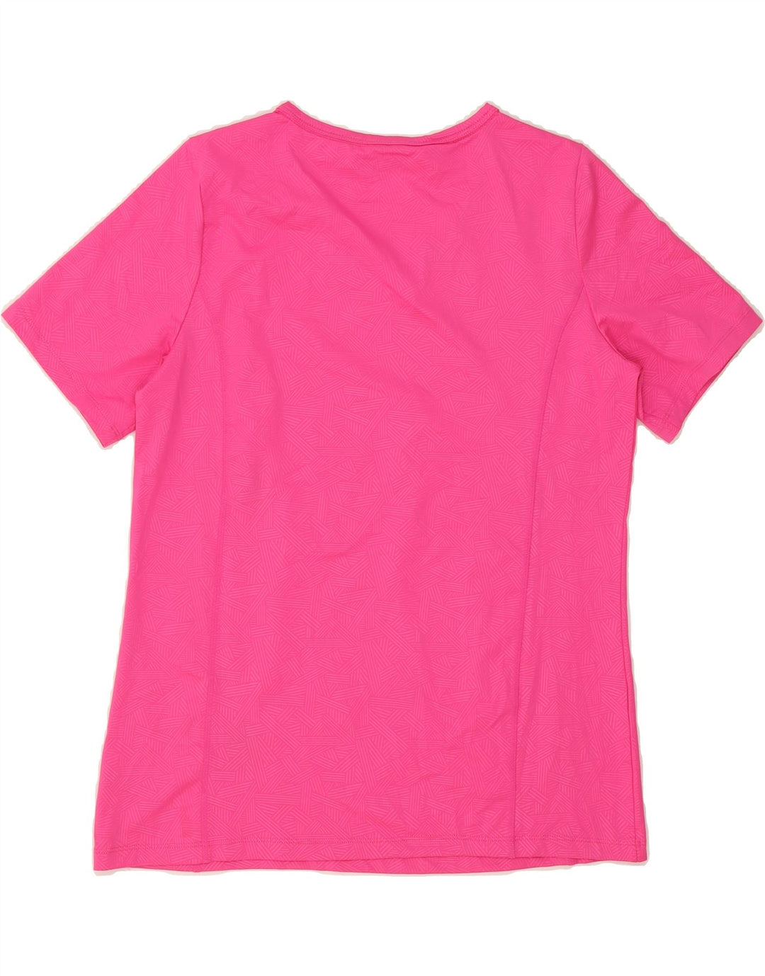 CHAMPION Womens T-Shirt Top UK 14 Medium Pink Geometric Polyester Vintage Champion and Second-Hand Champion from Messina Hembry 