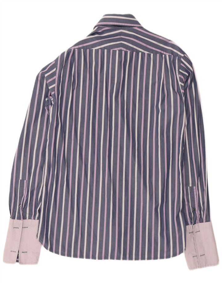 Ted Baker Ανδρικό επίσημο πουκάμισο 15 1/2 Βαμβακερό μεσαίο μωβ ρίγες