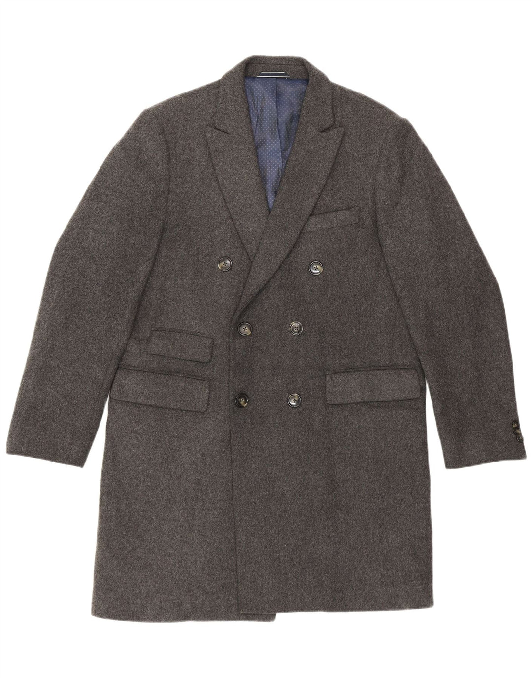 Ανδρικό παλτό με διπλό στήθος Gant UK 40 Large Grey Wool
