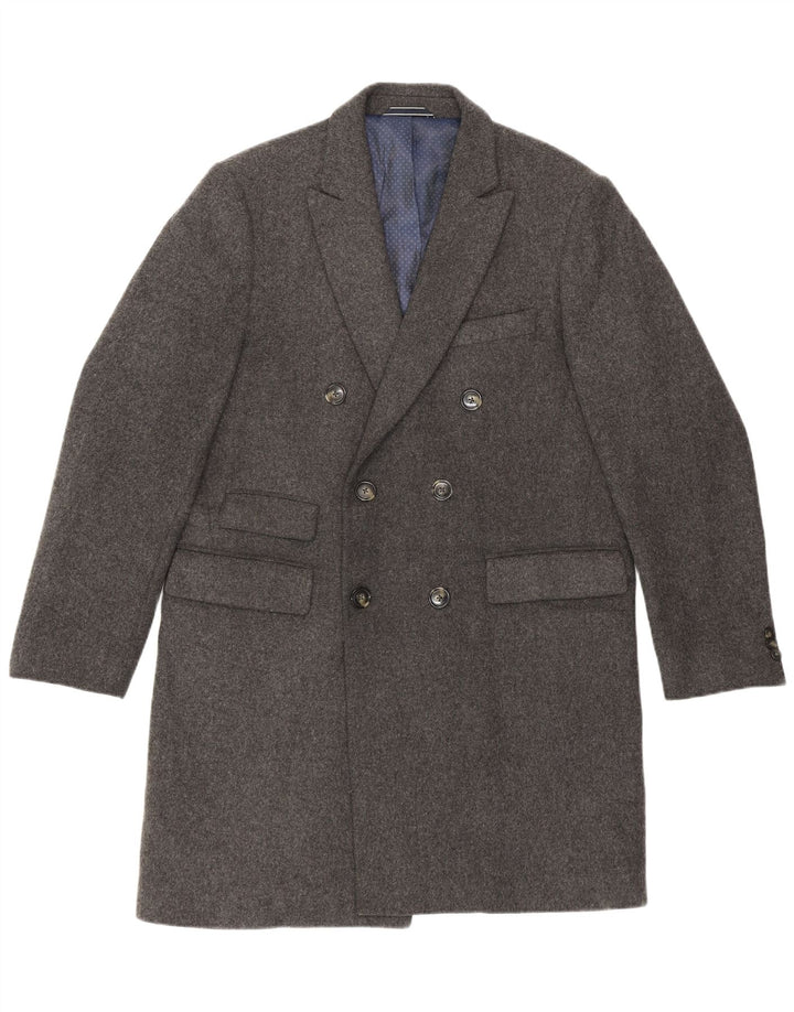 Ανδρικό παλτό με διπλό στήθος Gant UK 40 Large Grey Wool