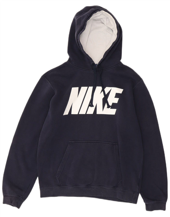 Ανδρικό γραφικό κουκούλα Nike, μεσαίο μπλε βαμβακερό