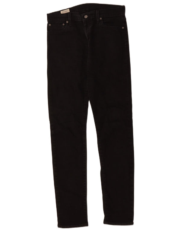 LEVI'S Mens 512 Slim Tapered Jeans W30 L34 Μαύρο βαμβακερό