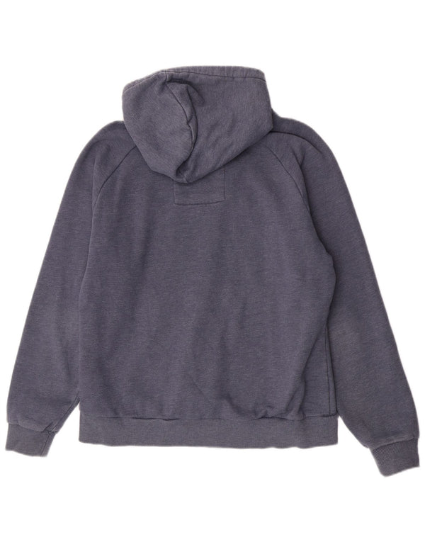 Weird Fish Womens Graphic Hoodie Jumper UK 16 Large Blue Cotton