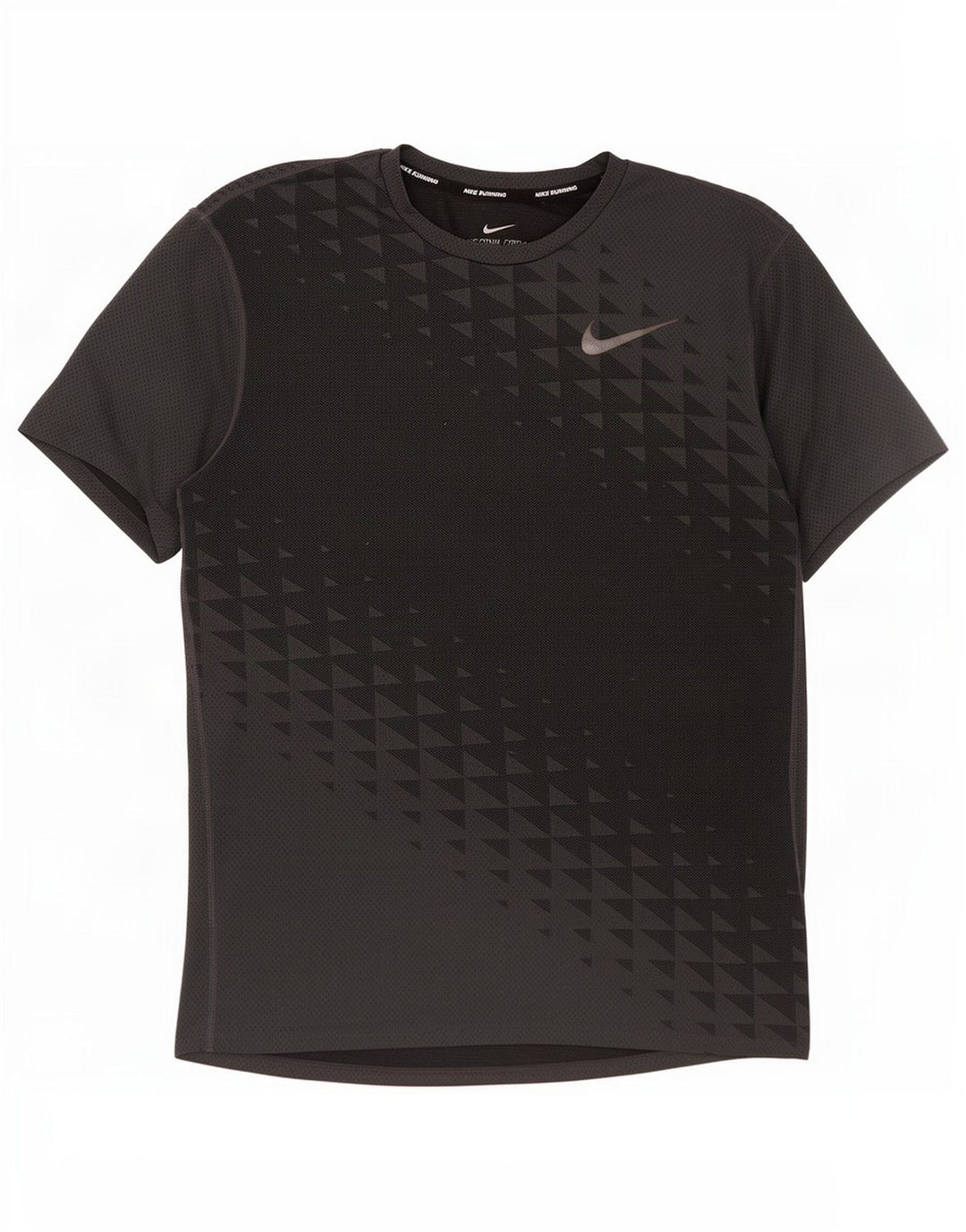 Ανδρικό μπλουζάκι για τρέξιμο Nike με μεσαίο γκρι γεωμετρικό πολυεστέρα