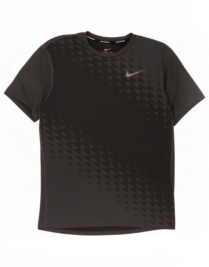Ανδρικό μπλουζάκι για τρέξιμο Nike με μεσαίο γκρι γεωμετρικό πολυεστέρα