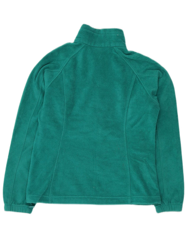 COLUMBIA Womens Fleece Jacket UK 14 Medium Green Polyester
