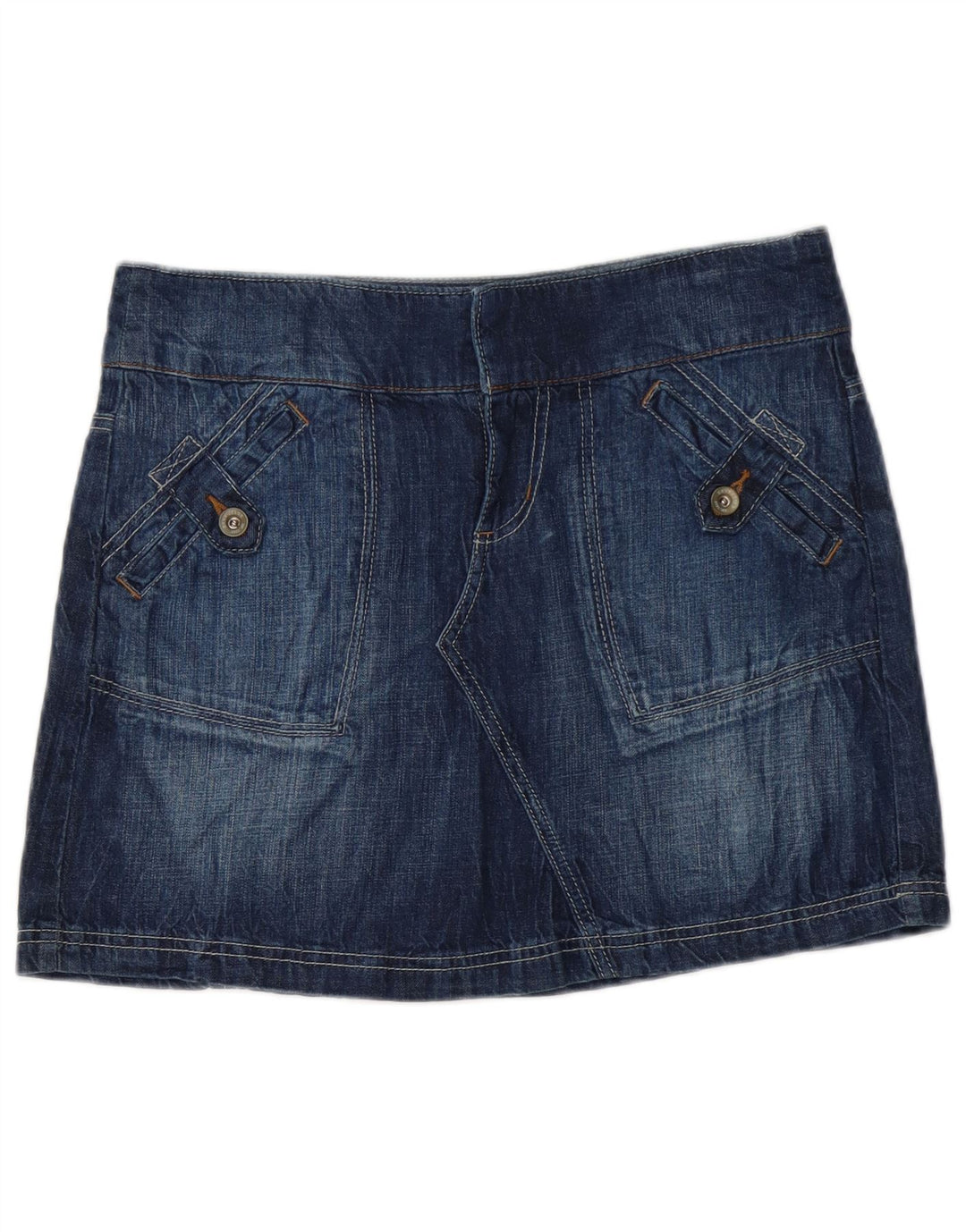 Dkny Γυναικεία Μίνι Τζιν Φούστα US 8 Medium W32 Μπλε