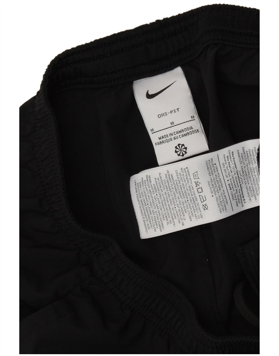 Ανδρικά γραφικά αθλητικά σορτς Nike Dri Fit, μεσαίου μαύρου χρώματος, πολυεστέρας