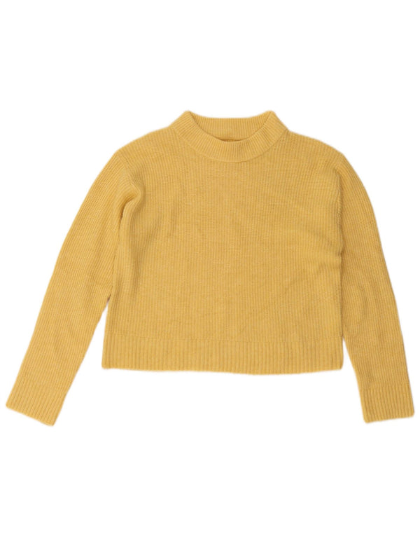 Zara Girls Crop Turtle Neck Jumper πουλόβερ 13-14 ετών κίτρινο πολυεστέρα