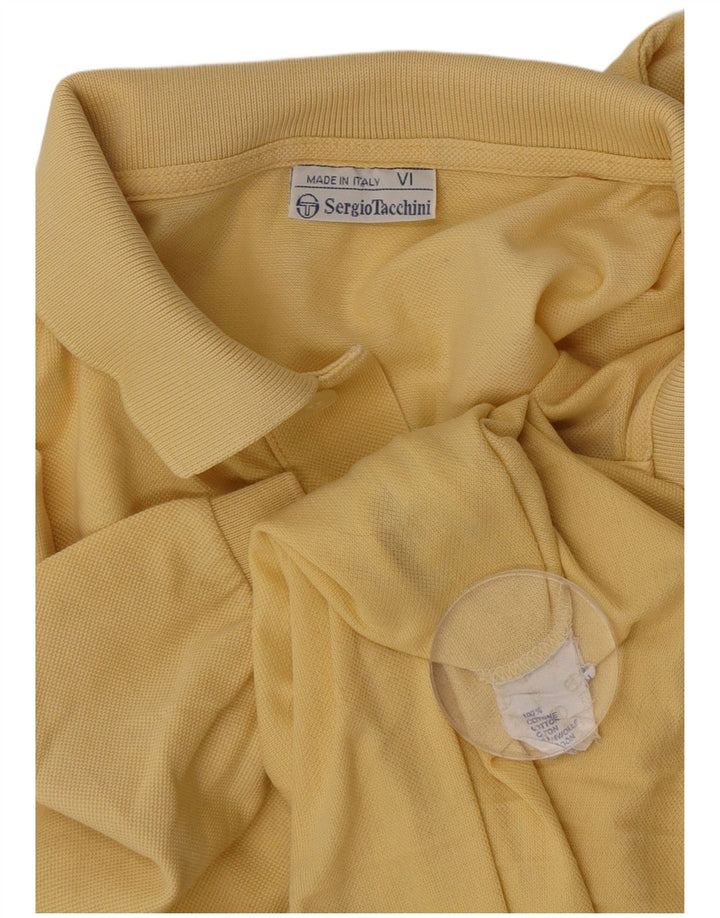 Sergio Tacchini Ανδρικό πουκάμισο Polo μεγάλο κίτρινο βαμβακερό
