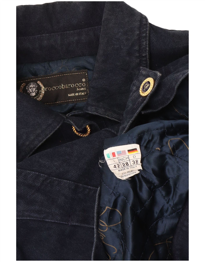 Roccobarocco Γυναικείο Τζιν Μπουφάν IT 42 Medium Navy Blue Βαμβακερό