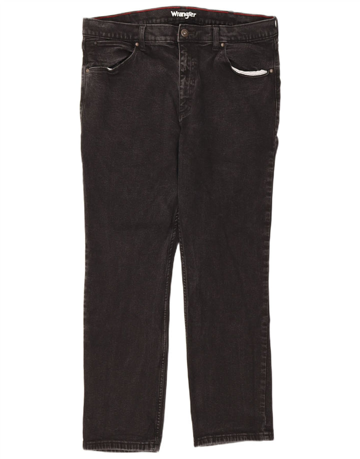 Ανδρικό τζιν Wrangler Regular Straight W38 L30 Μαύρο βαμβακερό