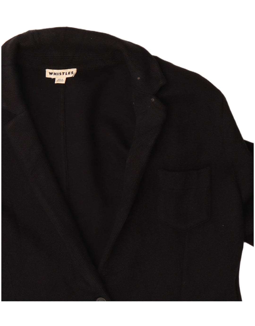 Whistles Γυναικείο σακάκι 2 κουμπιών UK 16 μεγάλο μαύρο βαμβακερό