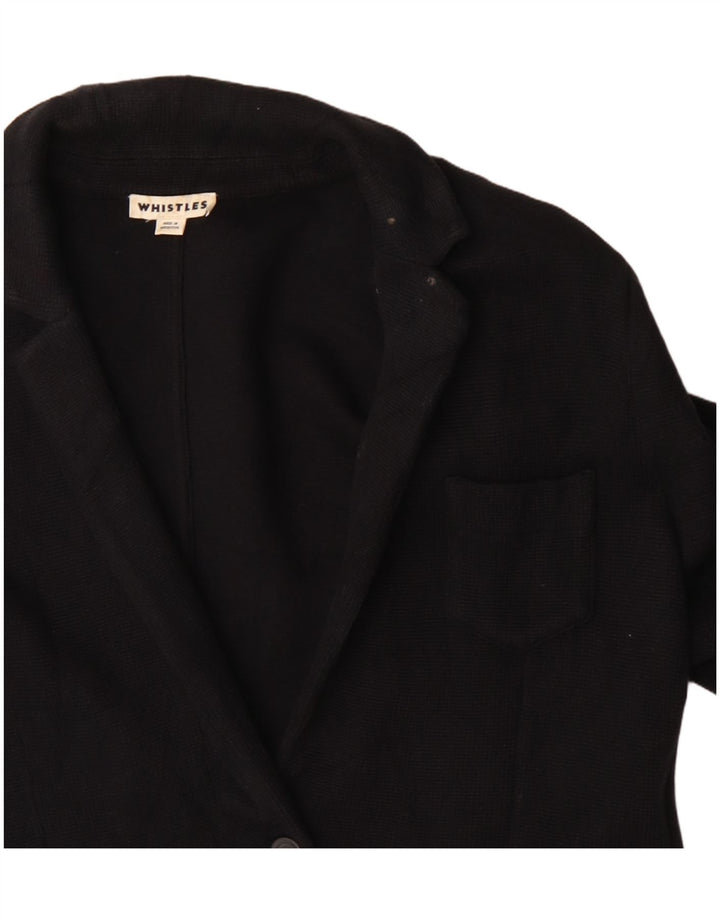 Whistles Γυναικείο σακάκι 2 κουμπιών UK 16 μεγάλο μαύρο βαμβακερό