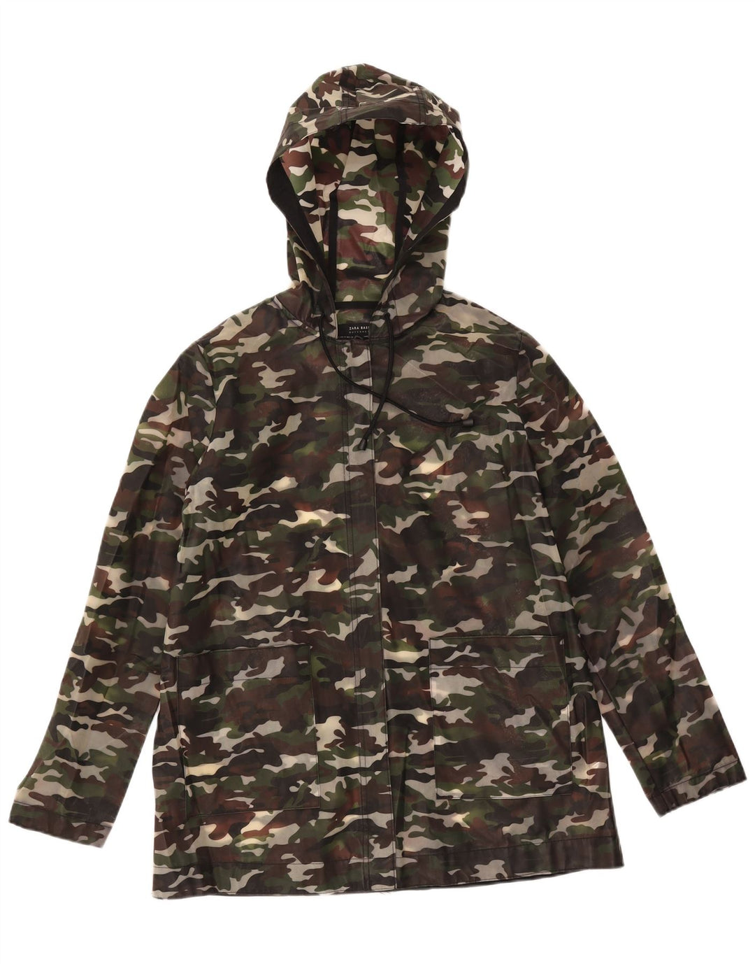 ZARA Γυναικείο Στρατιωτικό Μπουφάν UK 14 Medium Khaki Camouflage