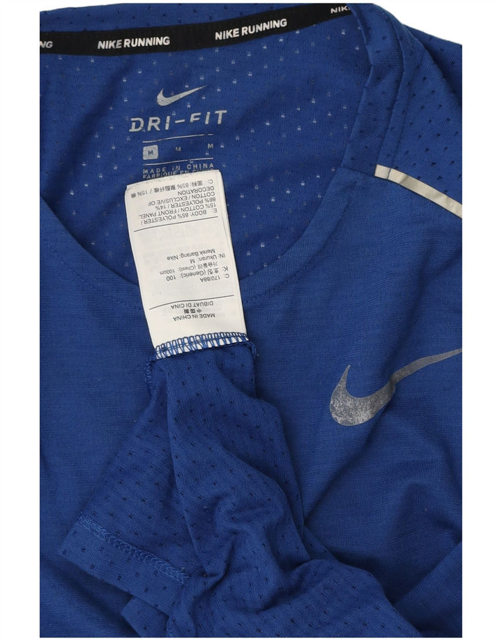 Ανδρικό T-Shirt NIKE Dri Fit Τοπ μεσαίου μπλε πολυεστέρα