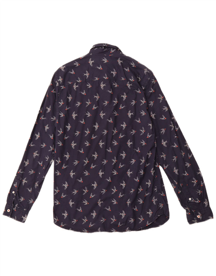 Ανδρικό γραφικό πουκάμισο JACK & JONES Μικρό Βαμβακερό Navy Blue